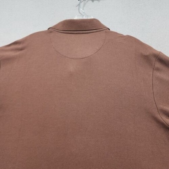 Tommy Bahama Polo Shirt Mens Large Brown Solid Short Sleeve - Picture 11 of 15